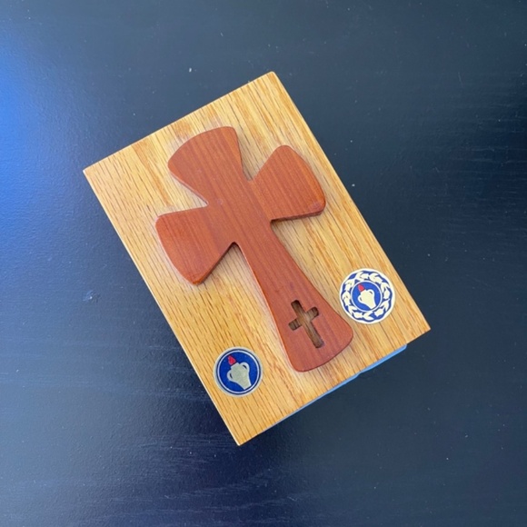 Pocket Bible and Wood Case New Testament Psalms Proverbs Blue - Picture 9 of 9